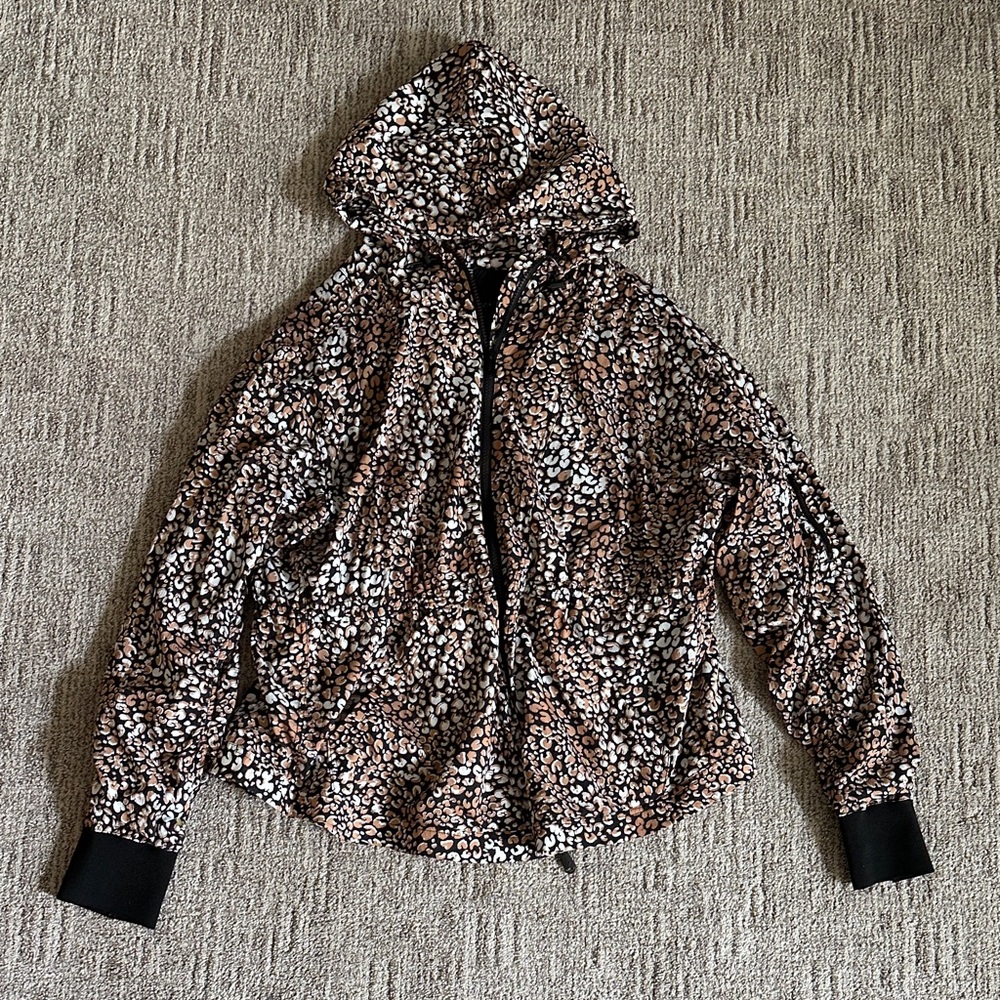 FP Movement by Free People Black and Brown Patterned Bomber Jacket